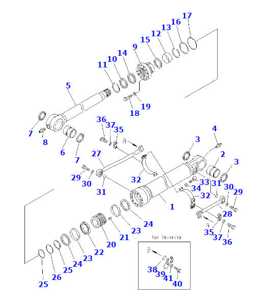 Komatsu PC400-8 Cilindru de excavator 707-01-0AF90