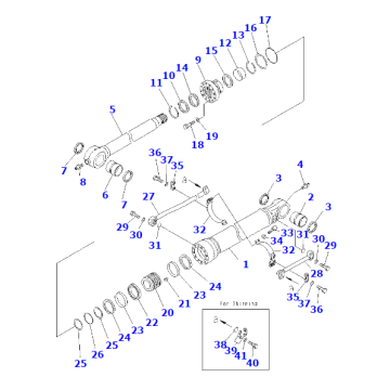 CYLINDRE D&#39;EXCAVATRICE KOMATSU PC400-8 707-01-0AF90