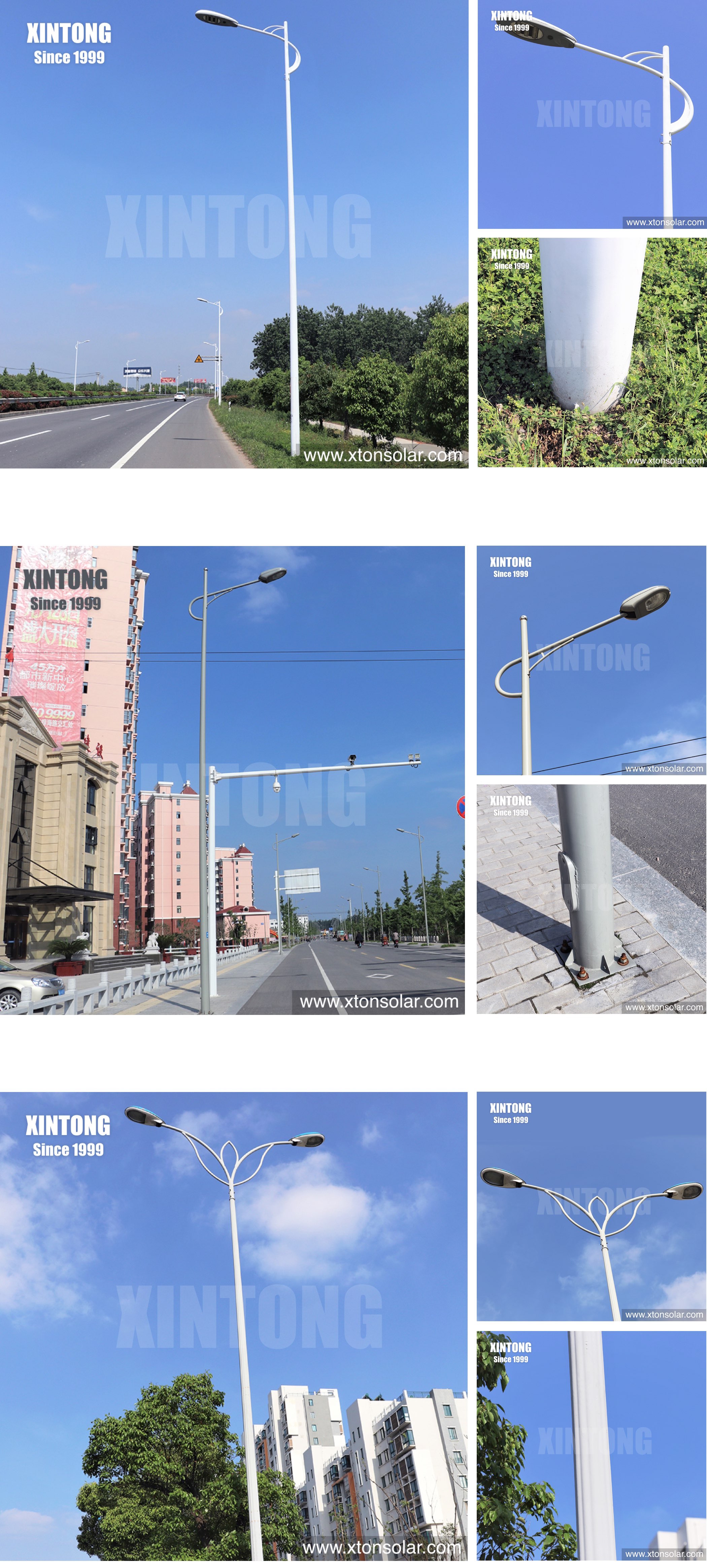 XINTONG 1.5m single pole arm for street light lamp poles