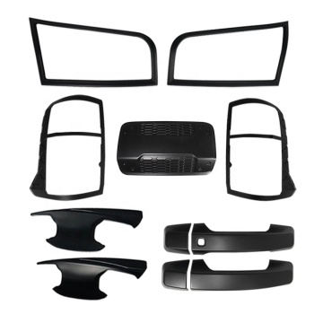 Black Full Combo Set Garnish Cover for Mitsubishi L200 Triton 2023-2024 Accessories