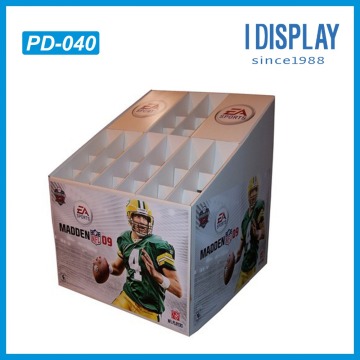 Supermarket promotion pallet cardboar display for sports