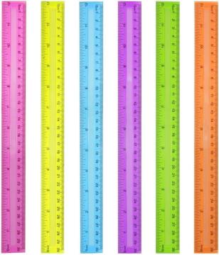 Transparent Ruler Straight Kids Student Fashion Plastic 30cm Rulers For School