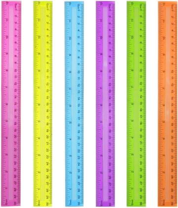 Transparent Ruler Straight Kids Student Fashion Plastic 30cm Rulers For School