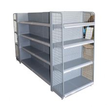 Double Side Gondola Shelf Metal Supermarket Pegboard Display Rack