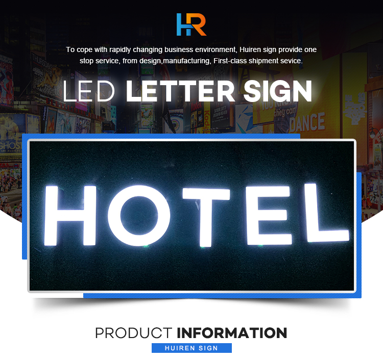 Custom Best Design Rimless LED advertising Company Names Sign Channel Letter