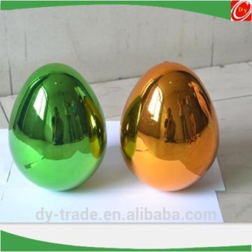 Color egg shape stainless steel ball, green/red/blue /golden/silver color christmas ball