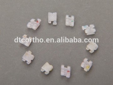 orthodontic ceramic bracket with mesh base Roth
