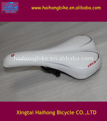 White color MTB CYCLE parts imitation leather saddle for bicycle with popular design