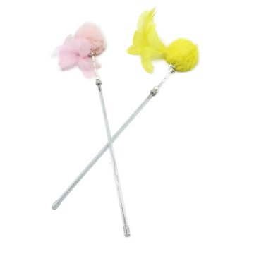 Đồ chơi Cat Wand với Feather và Pompom