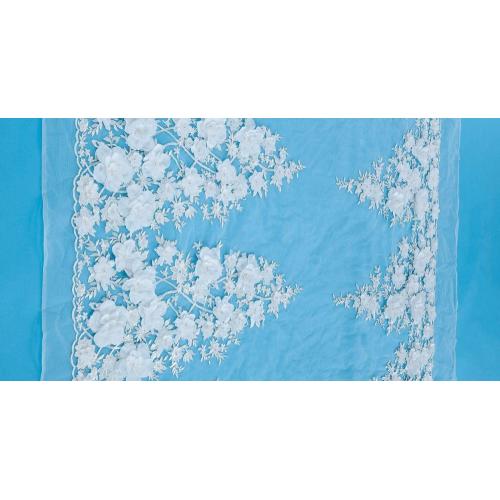 3D flower floral beaded tulle lace fabric