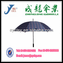 29"*8K Promotion Double Ribs Plaid Fabric Windproof Golf Umbrella