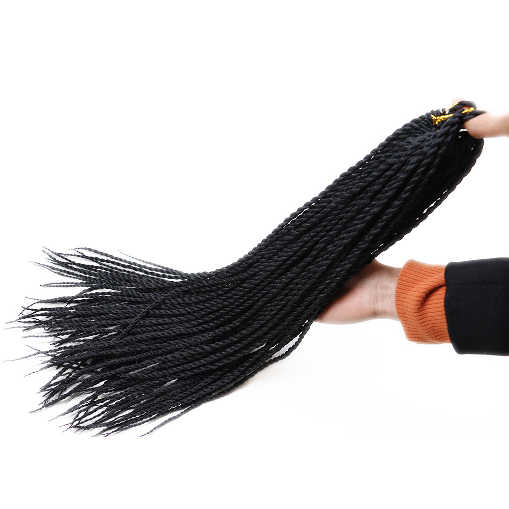 Wholesale Senegalese Twist Crochet Hair Extensions Long Twist Braiding Hair 24inch 100g Solid And Mixed Color Synthetic Fiber