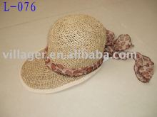 twisted sea grass visor hat
