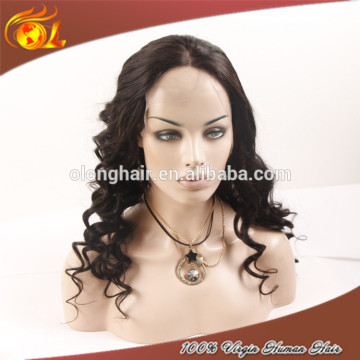 100% virgin pineapple wave natural color lace front wig, silk top lace front wig