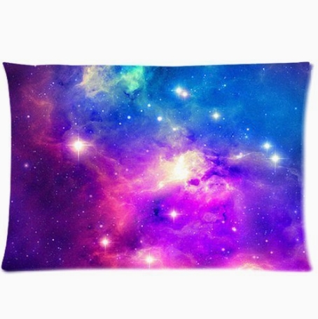 Zippered Pillow Cover Fashion Stylish Galaxy Pattern