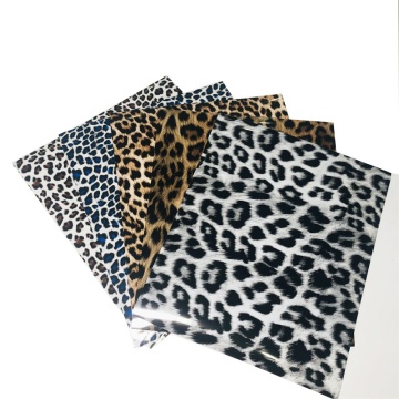 Leopard Print PU Heat Transfer Vinyl 12" x 10" Sheets Iron on Vinyl