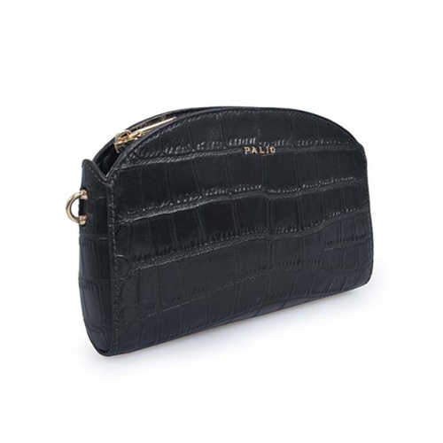 Classic Black Saddle Bag Handmade Cylinder Pouch