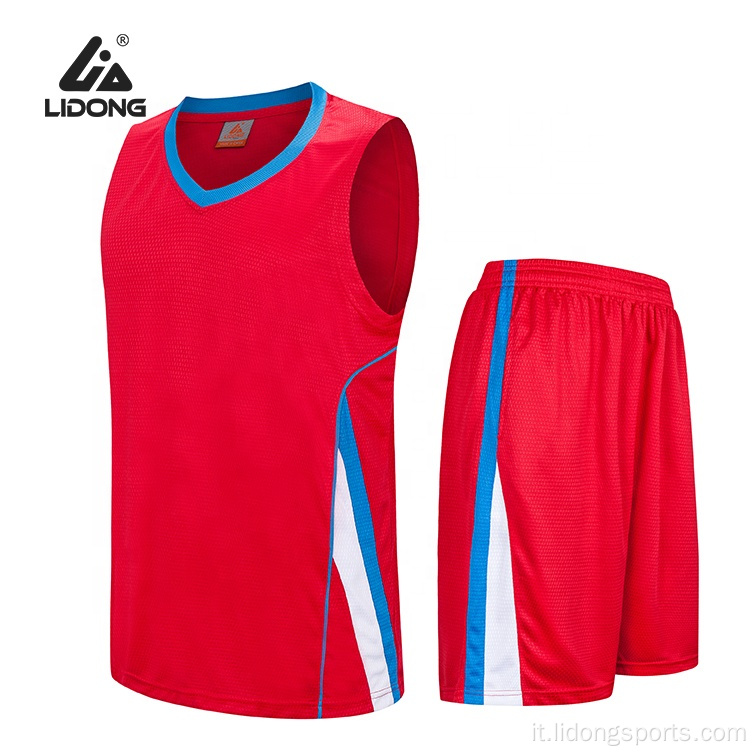 Design all&#39;uniforme da basket di abbigliamento atletico all&#39;ingrosso universitario