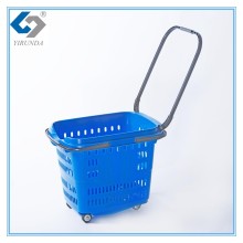 Wholesale plastic supermarket rolling baskets