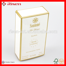 gold stamping logo card cosmetic paper boxes