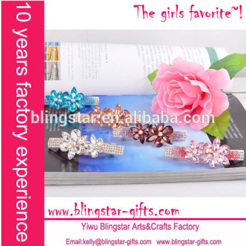 flower crystal rhinestone beaded hairpin