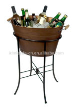 galvanized beverage oval tub with stand