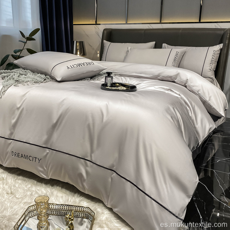 Diseñador de lujo cama reina set egipcio