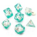 Bescon Swimming WhiteDuck RPG Dice Set of 7, Novelty White Duck Polyhedral Game Dice set