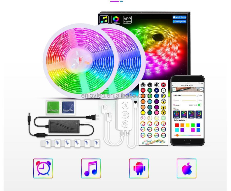 5050 BT light strip set RGB seven color light strip app intelligent control