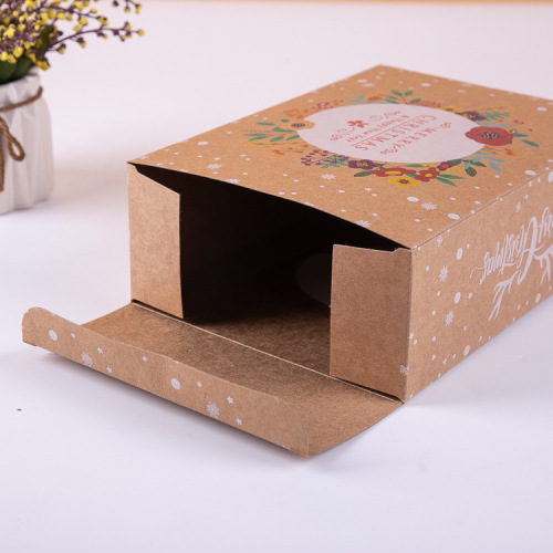 Geschenkpapier Kraft Bbox mit klarem PVC -Fenster