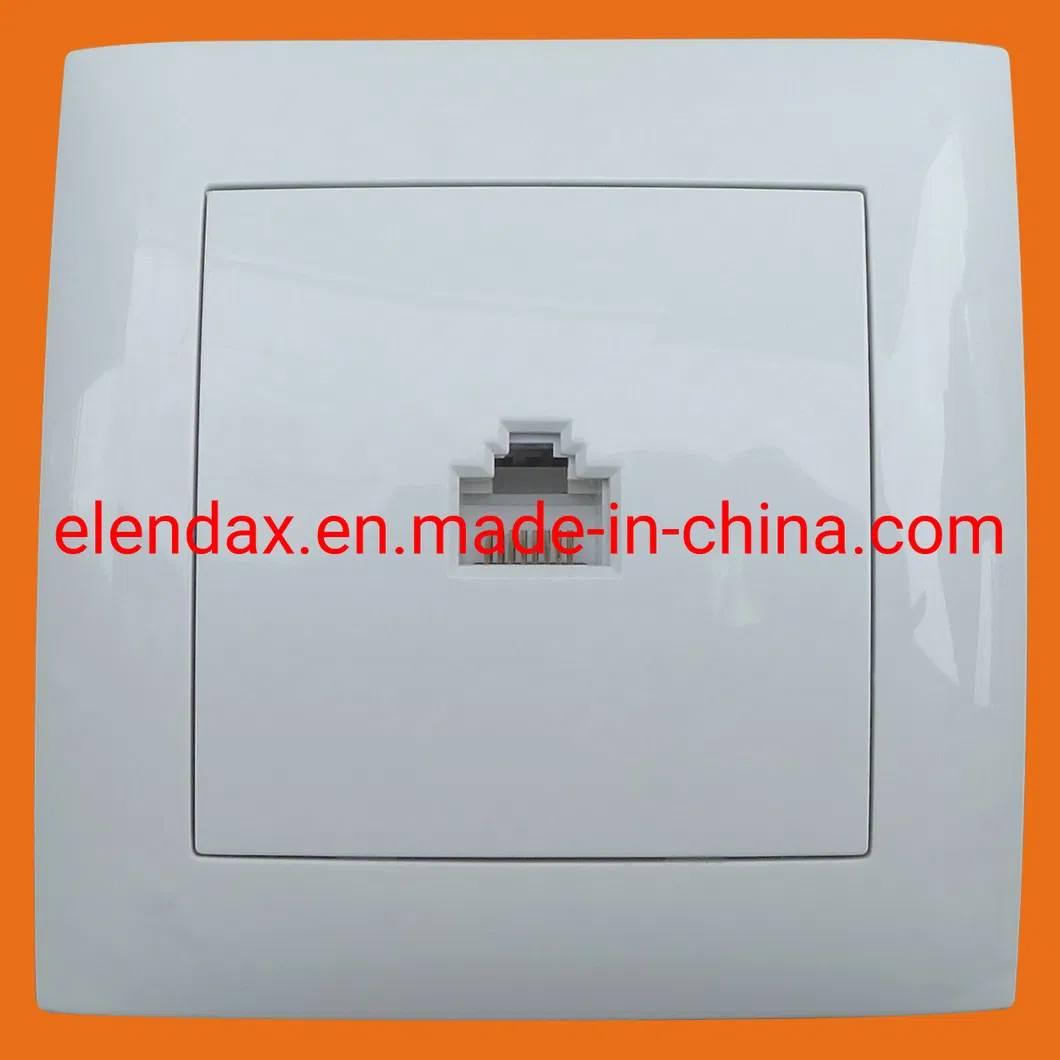 Настенная розетка с цифровым номером для компьютера и телефона RJ45