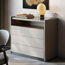 North American Style Modern Walnut Solid Wood 3-Drawer Sideboard Cabinet