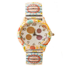 Girls Alloy Wrist Band Flower Watch