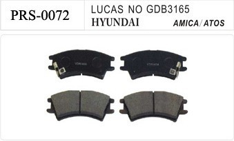 Semi-metallic auto disc brake pad for HYUNDAI ATOS