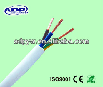 3*0.75mm copper wire/ PVC sheath/PVC insulation RVV cable Low voltage power cable flexible conductor