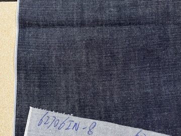 100% Cotton 15oz Selvedge Denim Fabric With Blue Line