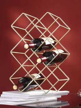 Living room tabletop wine rack