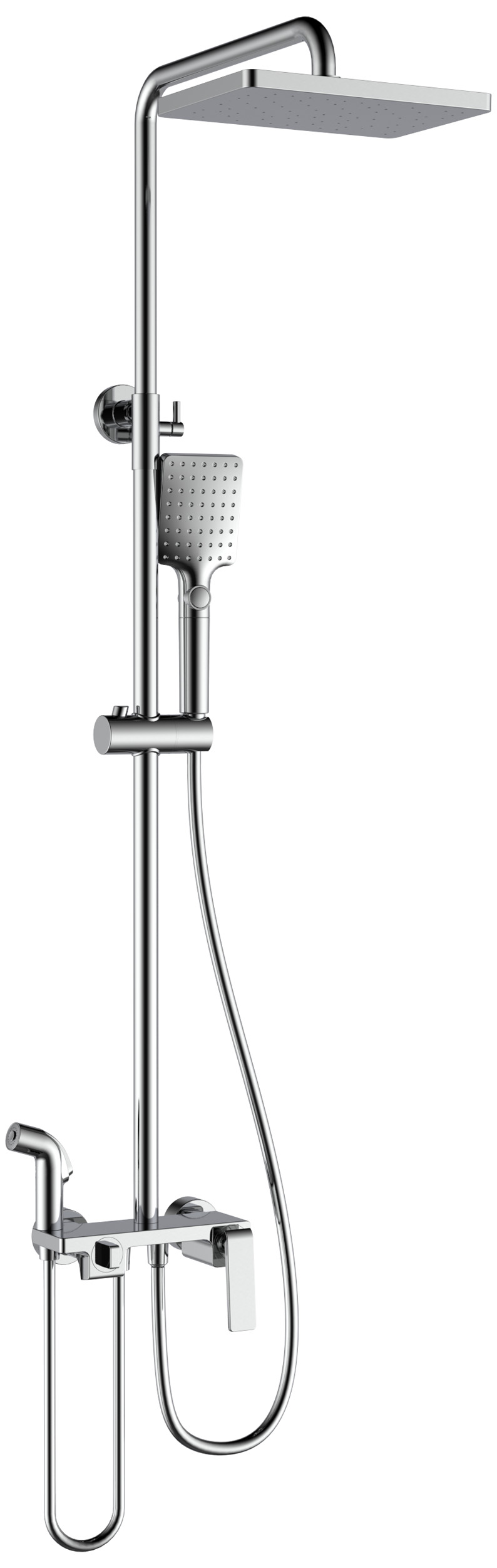 Modern Single Handle Brass Bathroom Shower Faucet Set