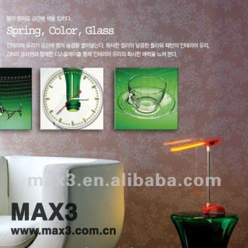 Artical canvas painting,decorative art wall clock picture