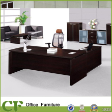 Affordable ergonomical classic L office executive workstation with side table