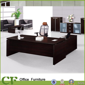Affordable ergonomical classic L office executive workstation with side table