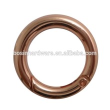 2015 Promotional Rose Gold Spring Ring For Bags