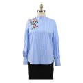 Dames bloemen etnische stijl geborduurde blouse