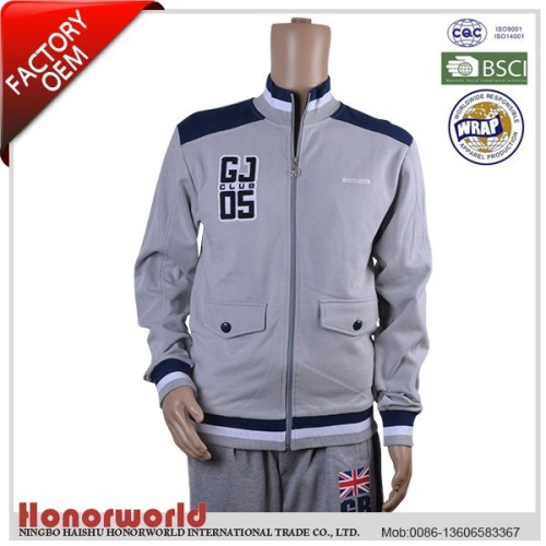 BSCI approved factory 100% cotton terry jacket golf / 100% cotton sports jacket for man / 100% cotton winter man jacket