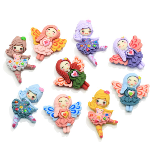 Simpatica resina con retro piatto Ballerine a forma di cartone animato Artigianato kawaii Creazione di melma Accessori Charms per bambini Bambini Craft DIY