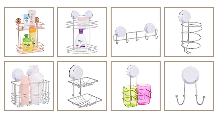 욕실 세트 벽 마운트 흡입 컵 행거 랙 칫솔 텀블러 롤러 랙