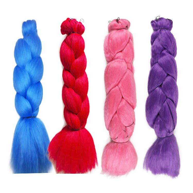 Julianna 399G Ombre Soft Super Extensions Cabelo Wholesale 82Inch 400G New Synthetic Jumbo Braid Hair