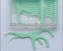 Plastic dental floss, plastic tooth pick, plastic tooth cleaning flossers