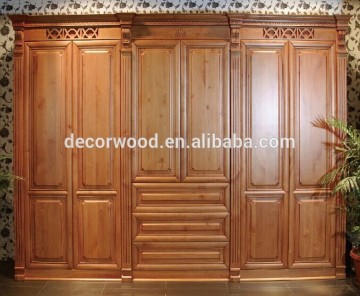 Natural solid wooden china wardrobe cabinet price