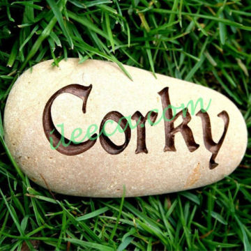 Landscape carving pebble engraved pebbles